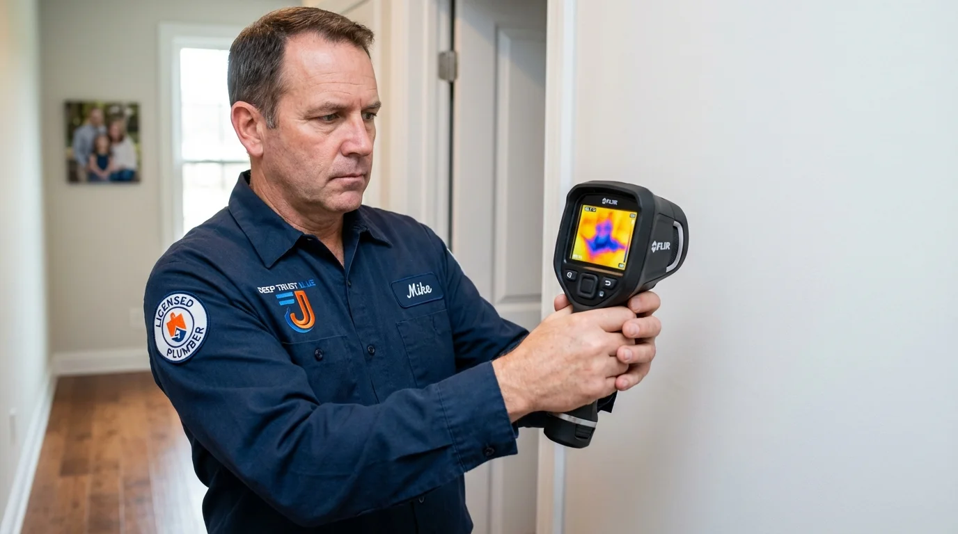 Thermal imaging leak detection by Johns Plumbing LLC in West Yarmouth